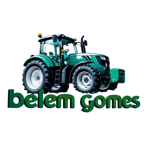 Green Flat Illustrative Agricultural Machinery Logo Design